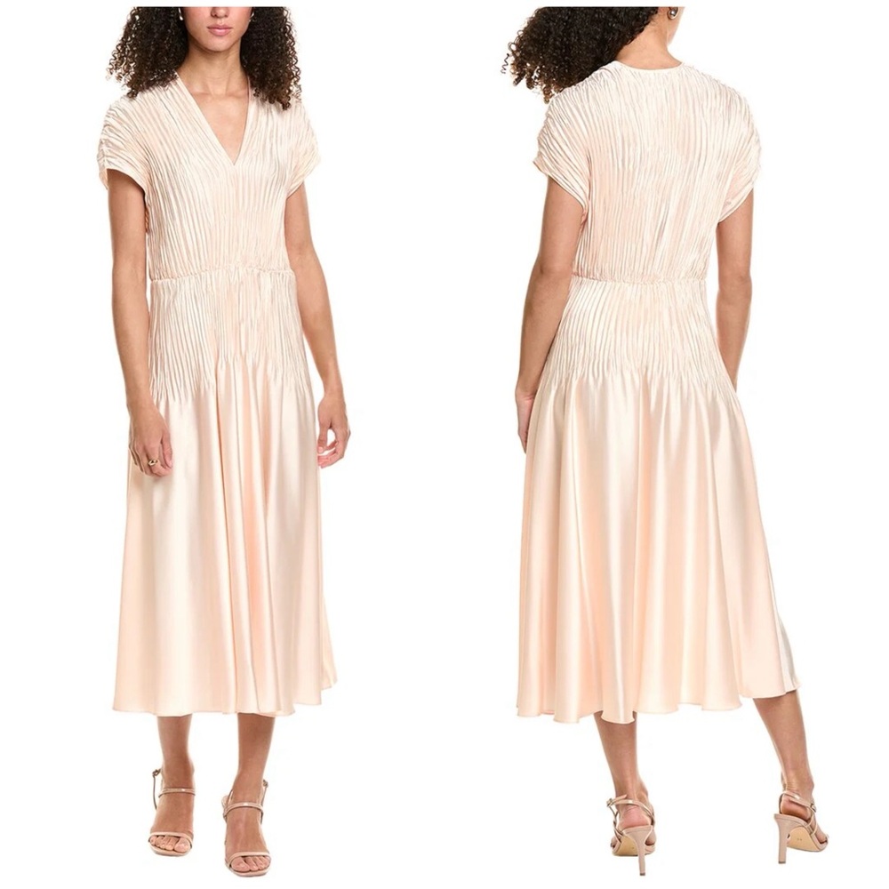 VINCE $445 Cap Sleeve V-Neck Maxi Dress SMALL NWOT